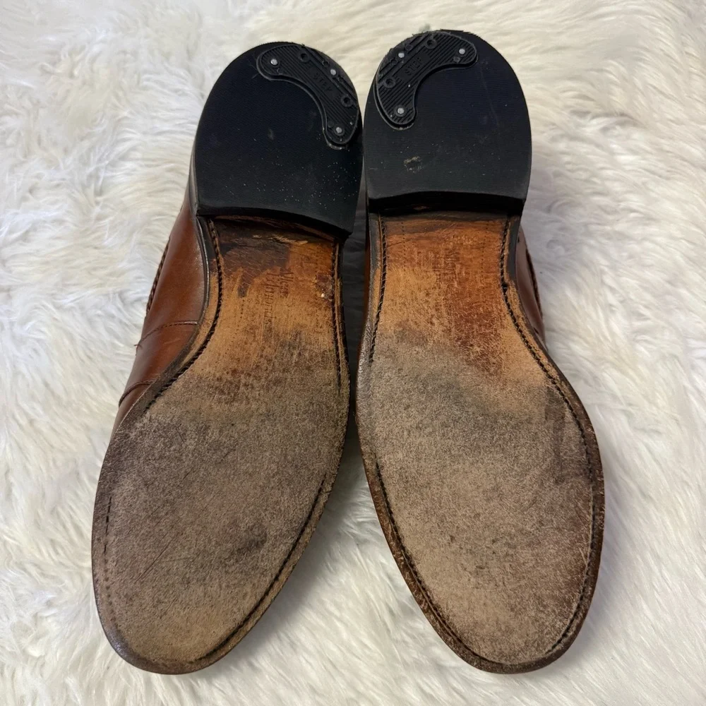 Allen Edmonds Cody Woven Tassel Loafers Brown Leather Men’s Size 11 D